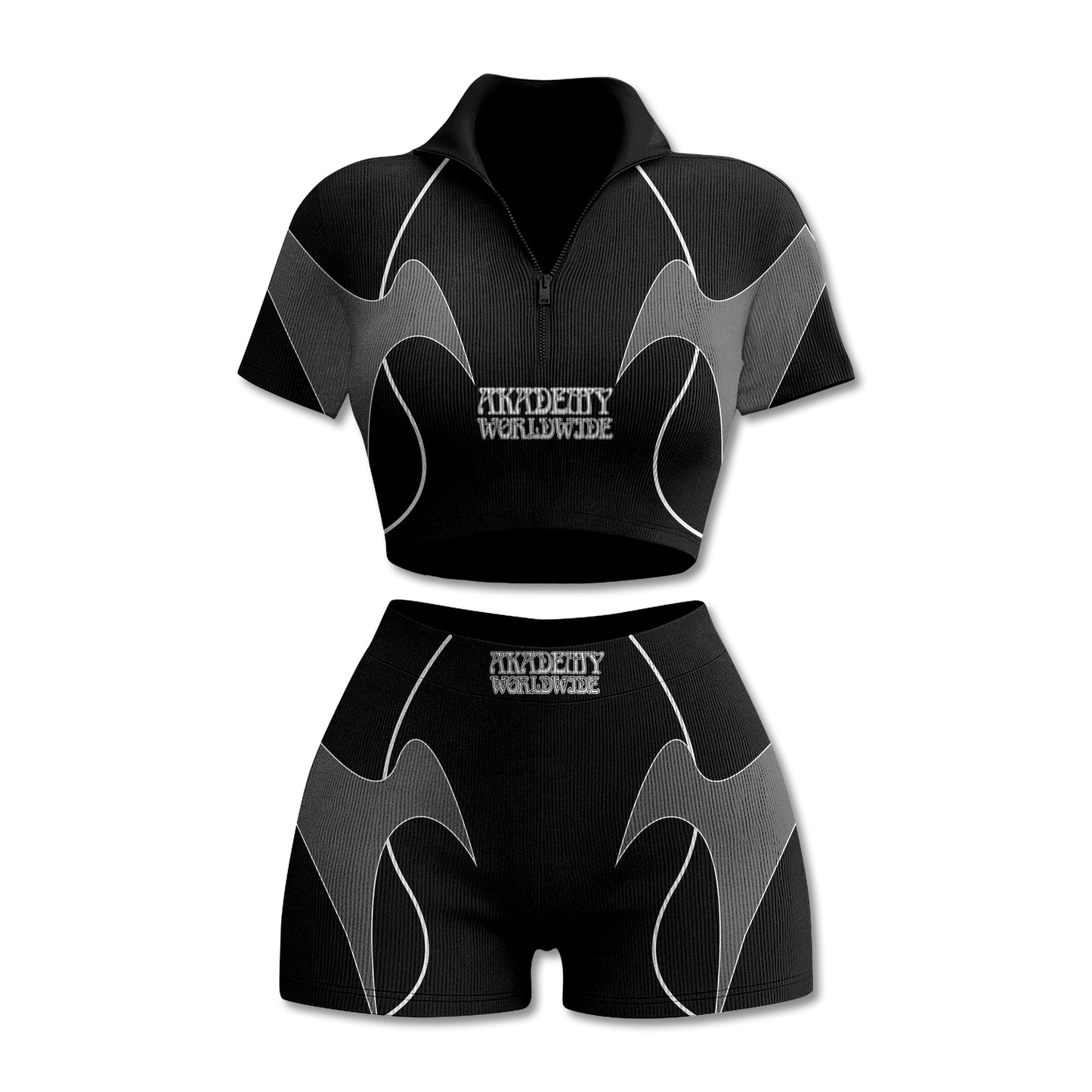 Akademy Worldwide Crop Top Set