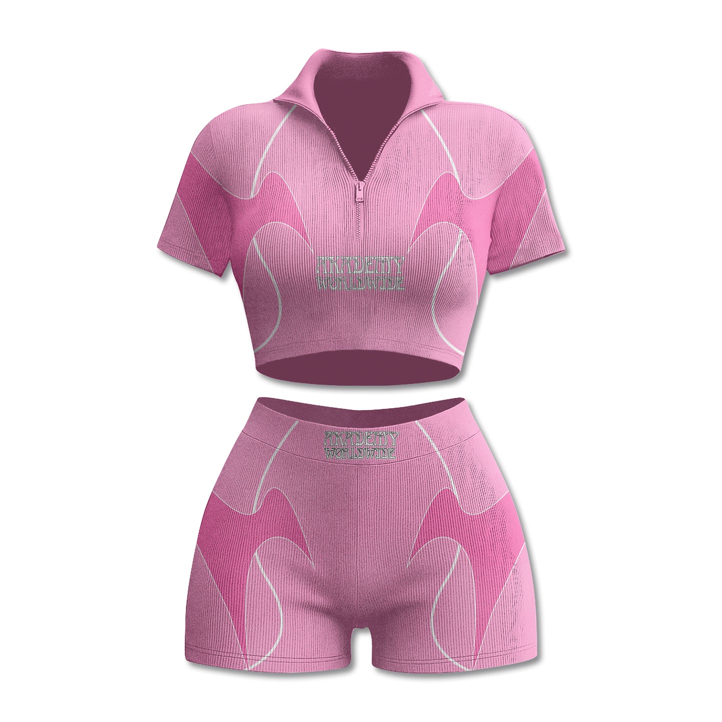 Akademy Worldwide Crop Top Set