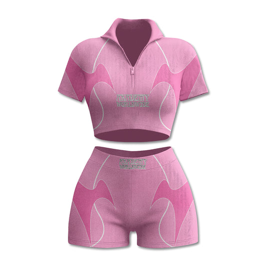 Akademy Worldwide Crop Top Set